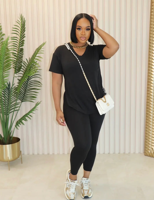 Round Neck Biker Short Sets