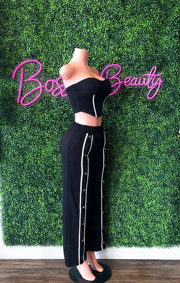 Stripe Tube Top 2pc Sets