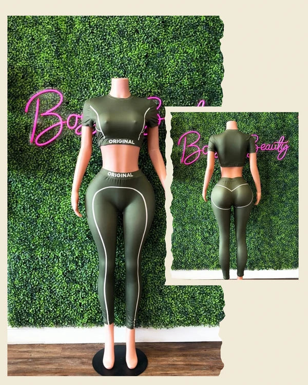 2pc Autumn Stripe Slim Sets