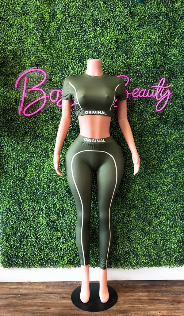 2pc Autumn Stripe Slim Sets