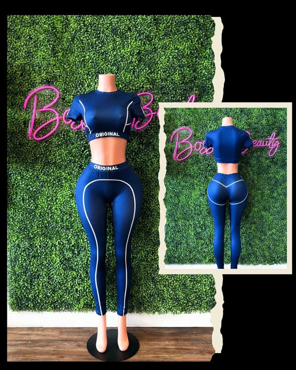 2pc Autumn Stripe Slim Sets