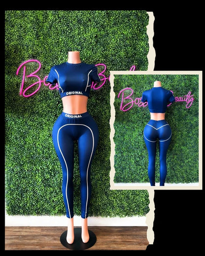 2pc Autumn Stripe Slim Sets