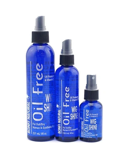 Bonfi Natural Oil Free Wig Shine Spray for Human or Synthetic Hair(2,4,8oz)