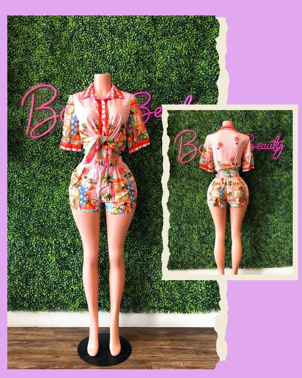 Floral Summer Short Set
