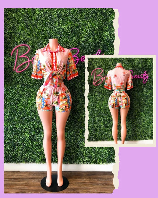 Floral Summer Short Set