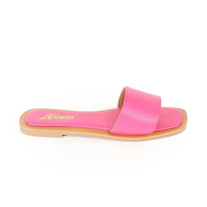 MINDEE Slide with Comfy Detail On Sole-Fuchsia