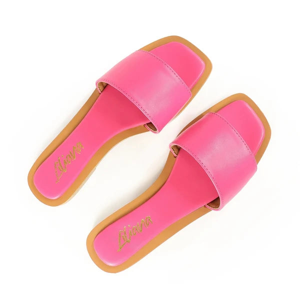 MINDEE Slide with Comfy Detail On Sole-Fuchsia