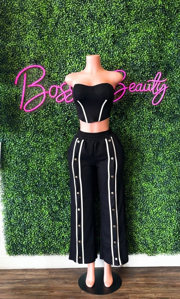 Stripe Tube Top 2pc Sets
