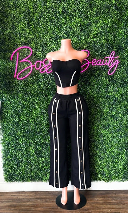 Stripe Tube Top 2pc Sets