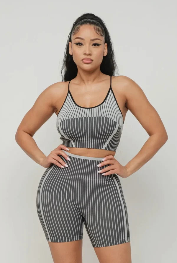 Striped Shorts Set