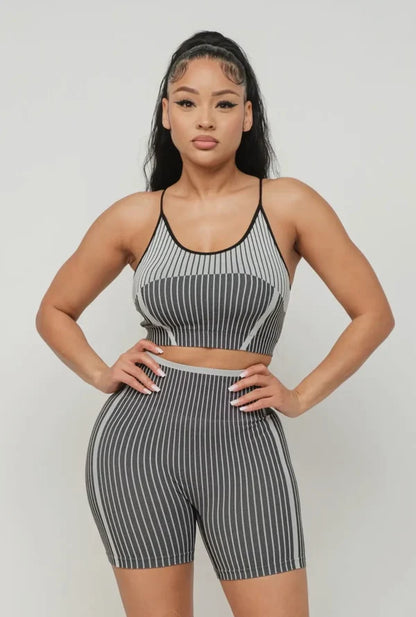 Striped Shorts Set