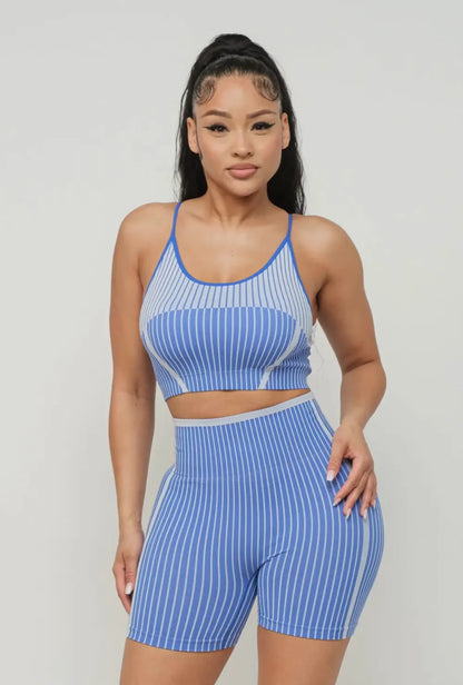 Striped Shorts Set